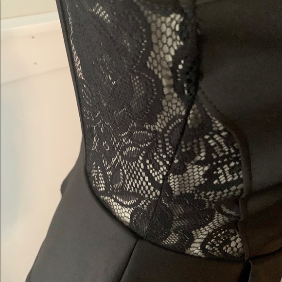 JUST FAB SMALL BLACK PEPLUM DRESS NEW w/tags. Back cutout and mesh details - Picture 6 of 16